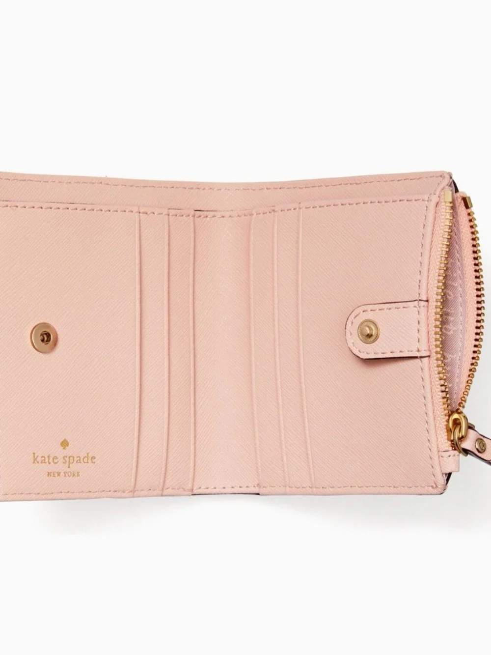 kate spade Pink Flamingo Appliqué Small Zip Wallet